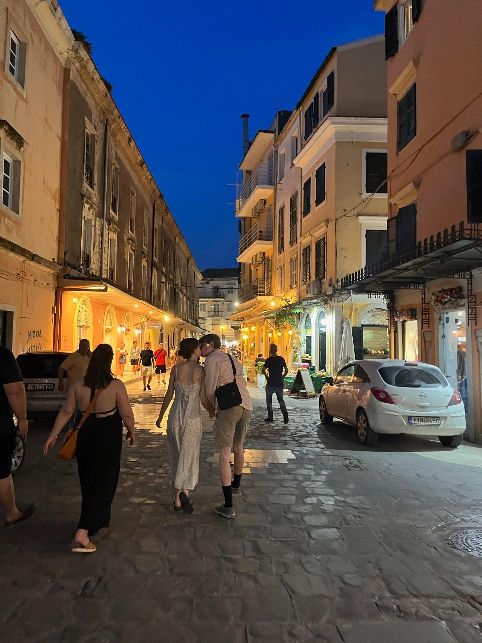 Walked the streets of Corfu, Greece together