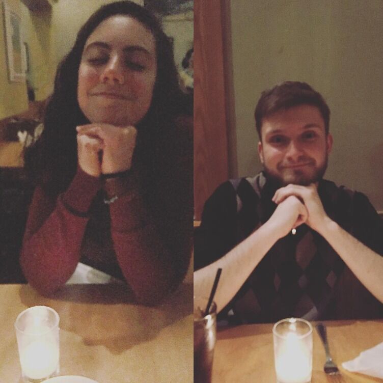 We celebrated our one-year anniversary at Prairie Moon, one of our favorite restaurants in Evanston (where Northwestern is). They're now at 1635 Chicago Ave., but this was taken at their original location on Sherman Ave. 
