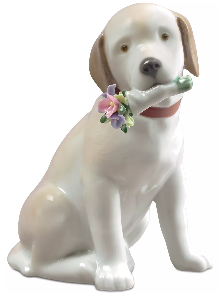 Porcelain dog figurine