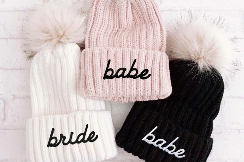 Apres ski party idea - custom beanies