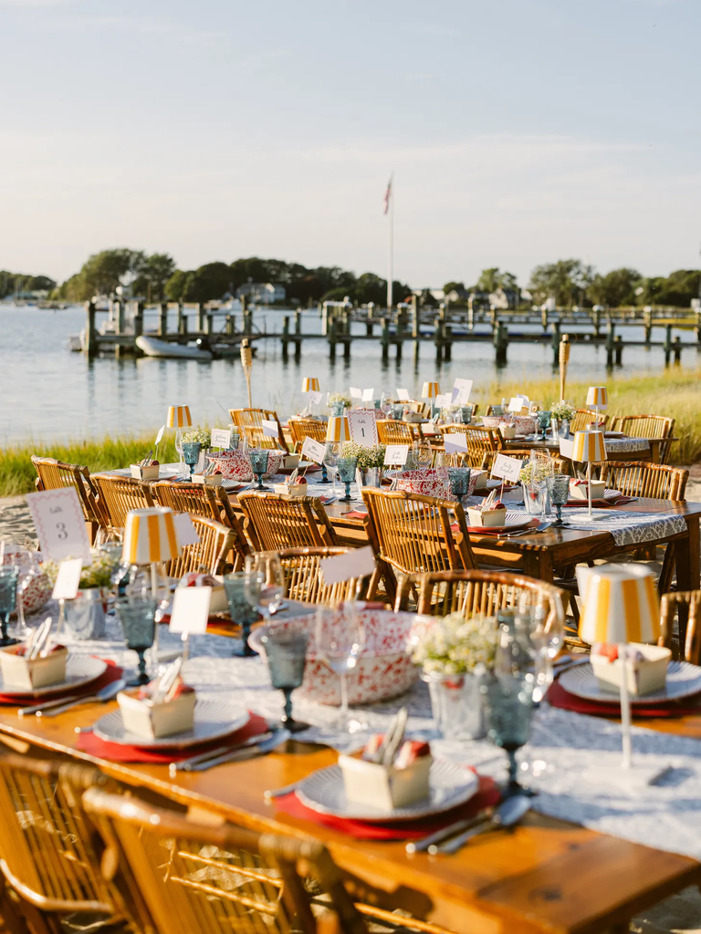 Nautical themed wedding reception