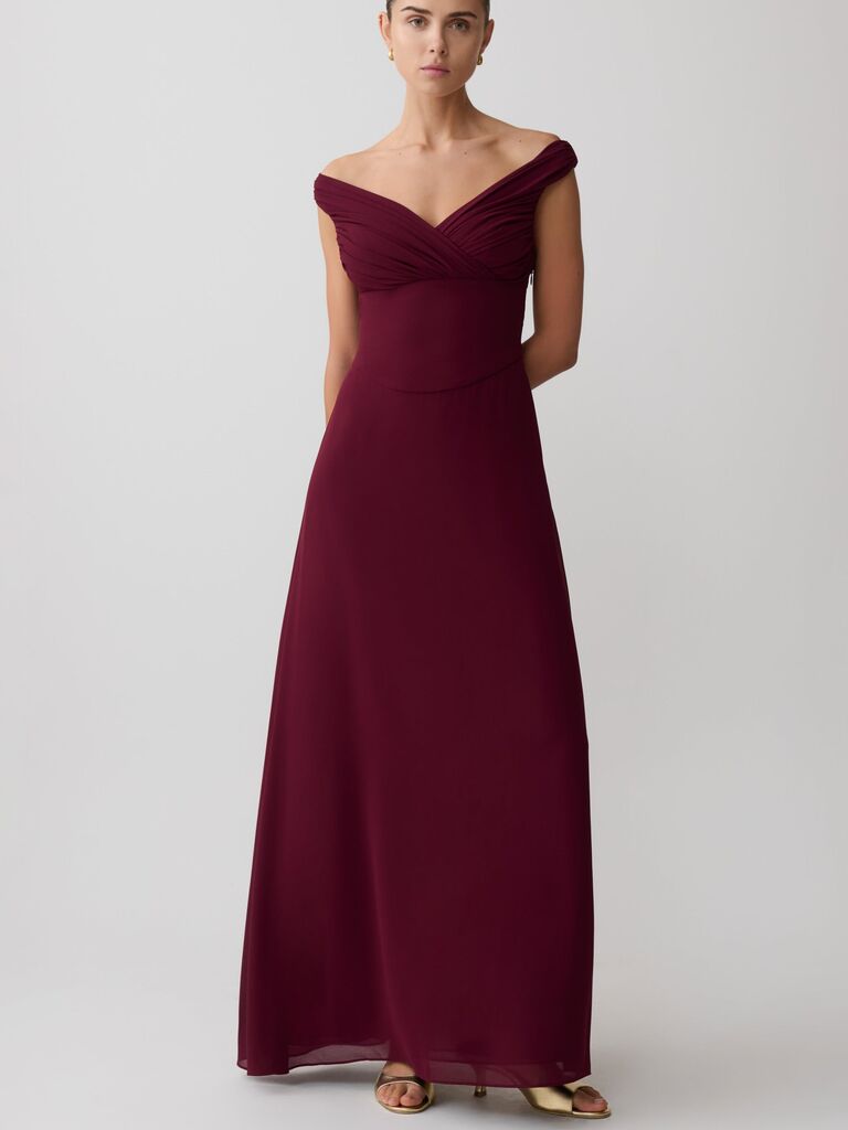 Meshki chiffon maxi mother-of-the-bride dress