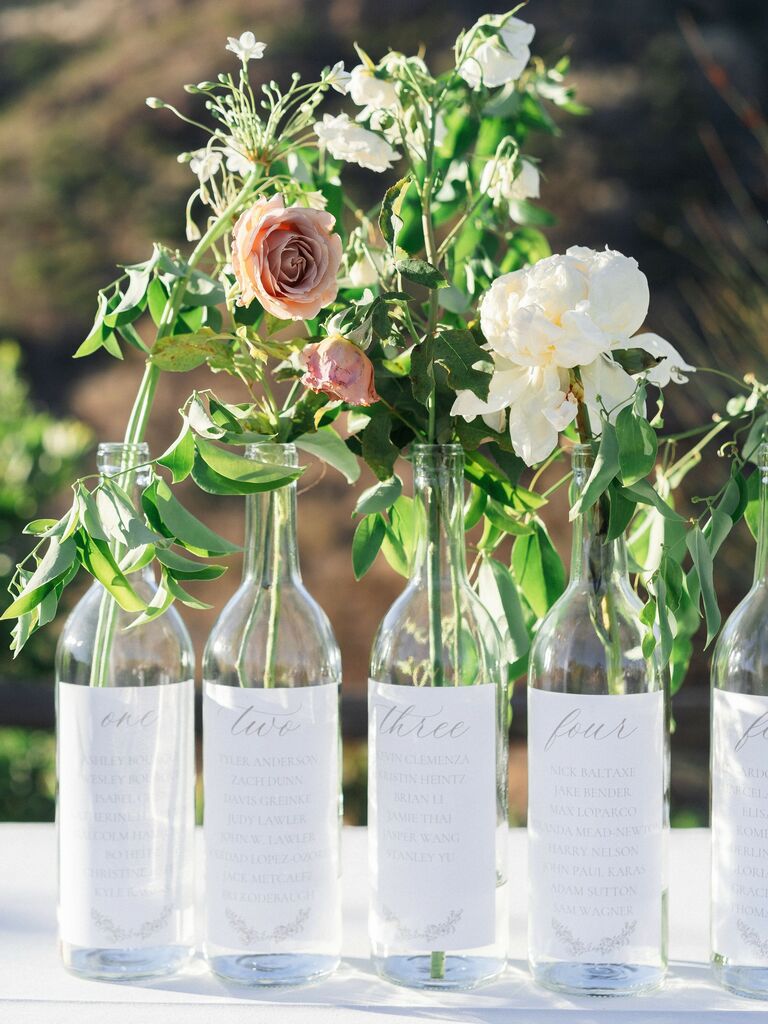 Elegant floral arrangements for your outdoor wedding in a vineyard