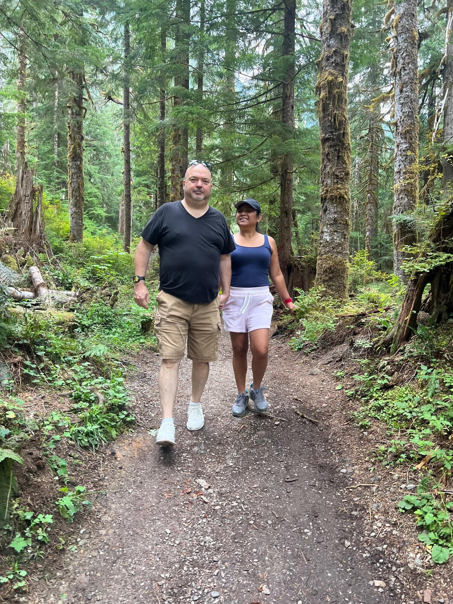 Jason took Irene to her 1st hiking.