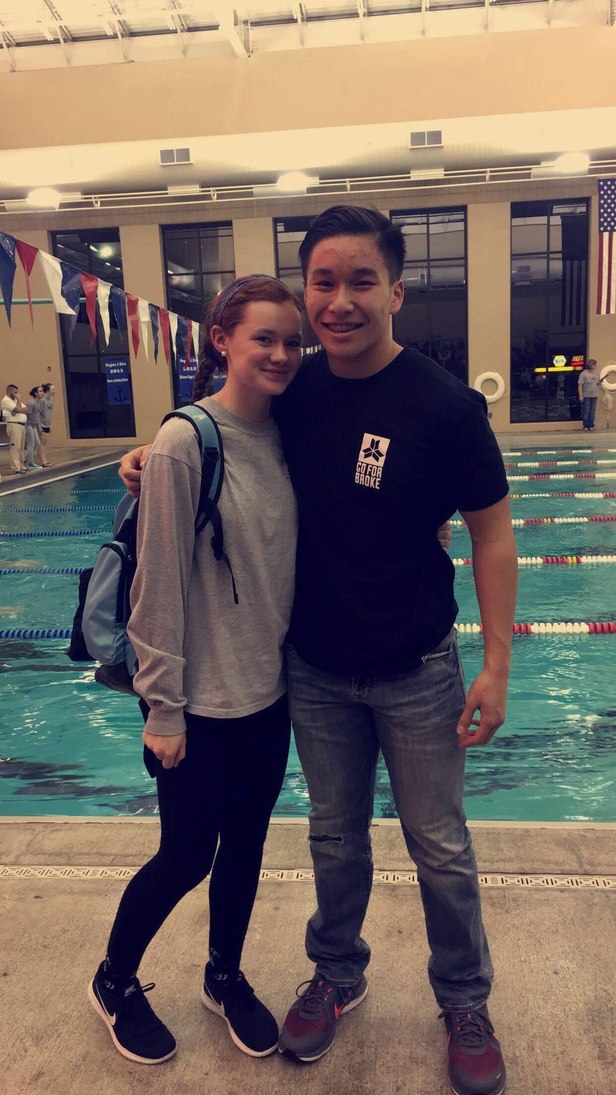 Our first picture together! We had just started dating our sophomore year of high school. 