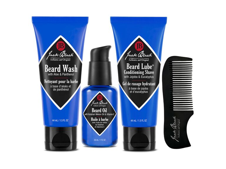 beard grooming set gift idea for groom.