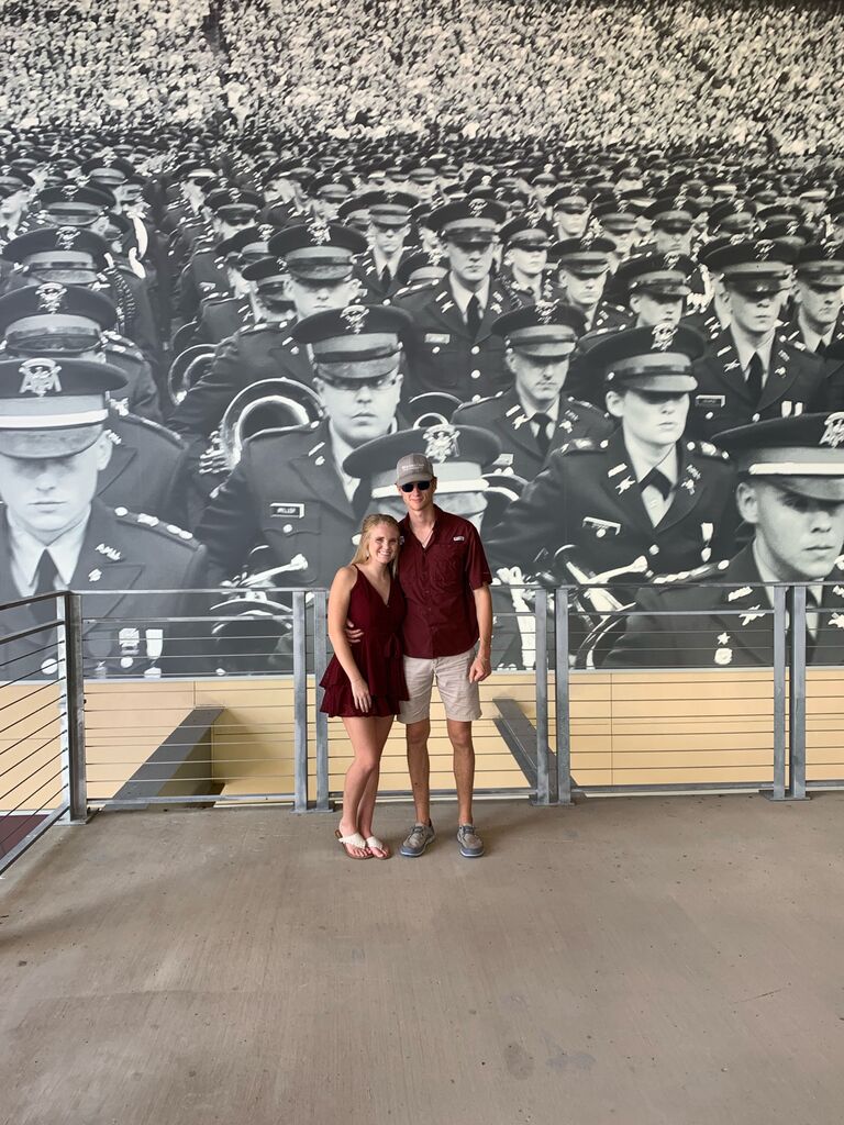 Our first Aggie football game during Freshman year of college