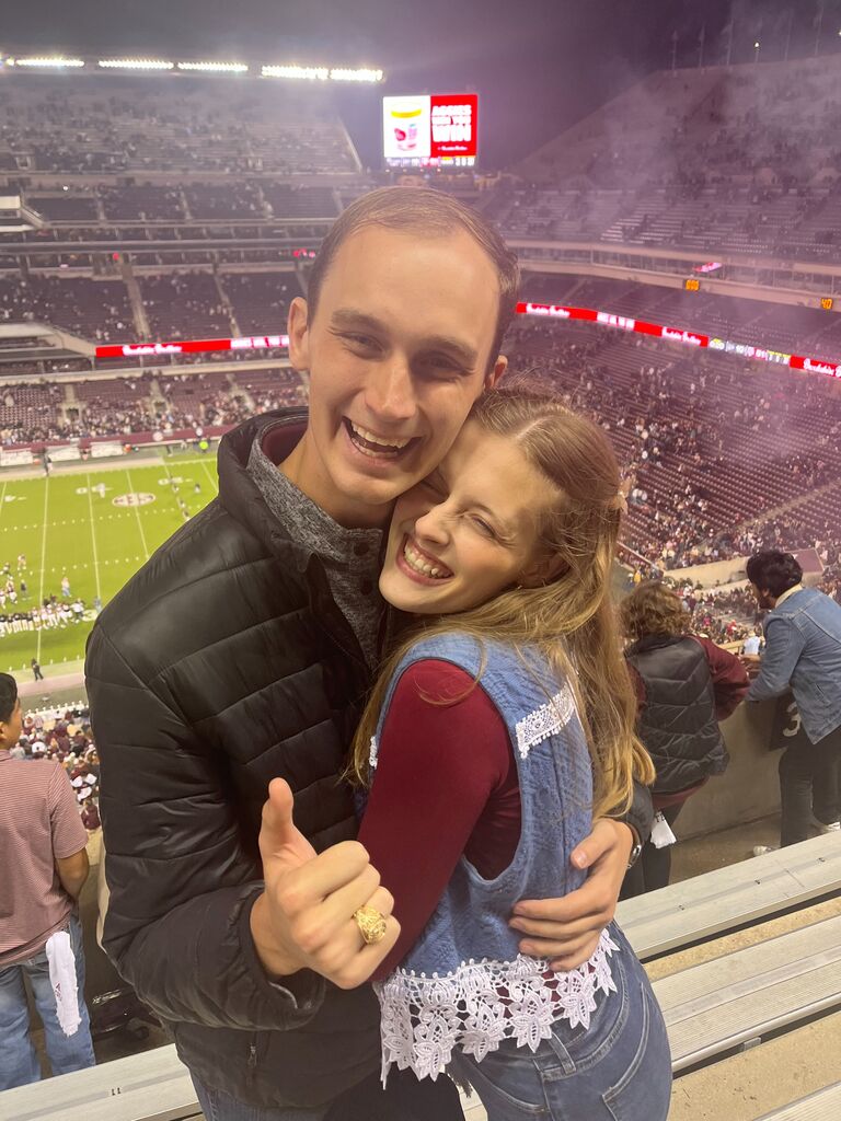 Aggie football! We both love watching the Ags and Tara can be found screaming in Kent's ear whether or not we're winning. 