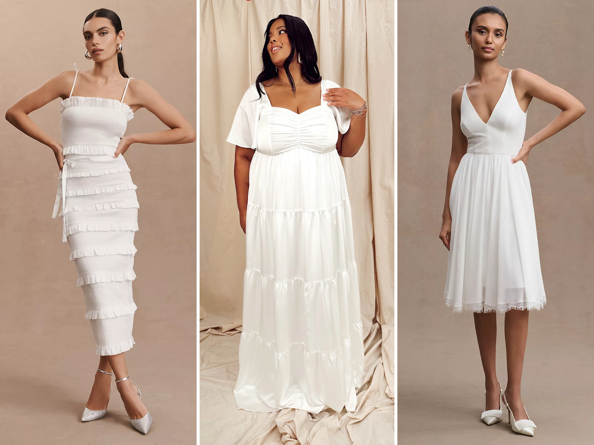 Three casual wedding dresses