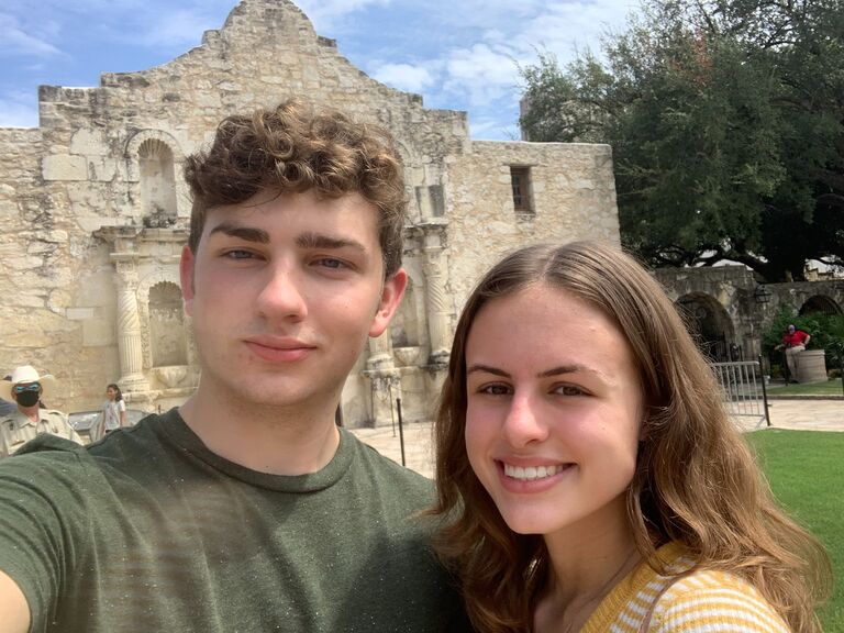 Our first anniversary! We took a day trip to San Antonio, walked the river walk and saw the Alamo. We felt so grown up going by ourselves.