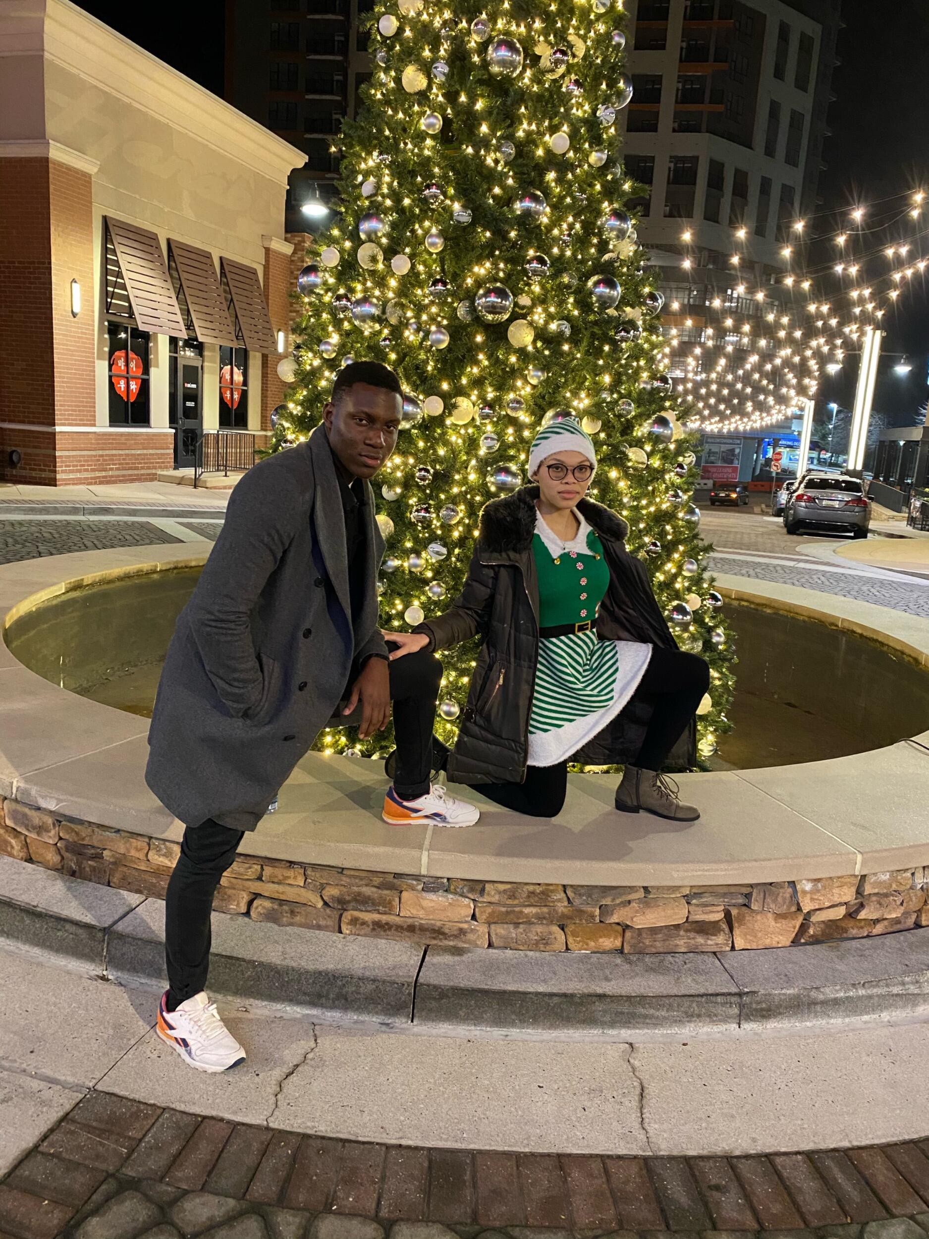 First Christmas together was at the movies.