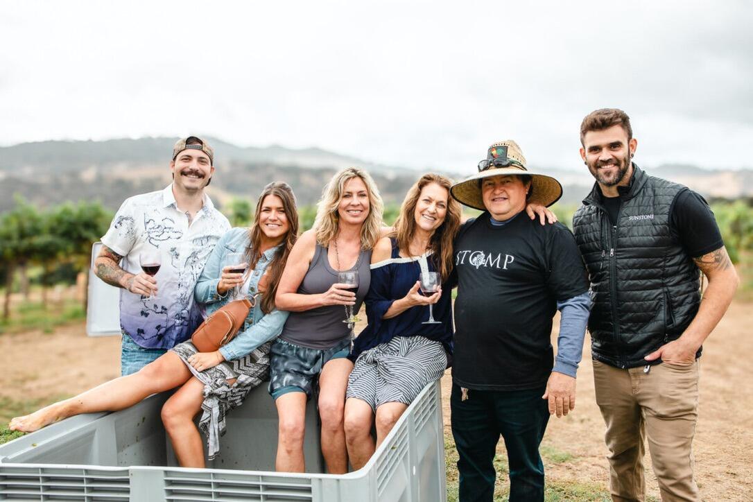STOMP at the winery we joined!
