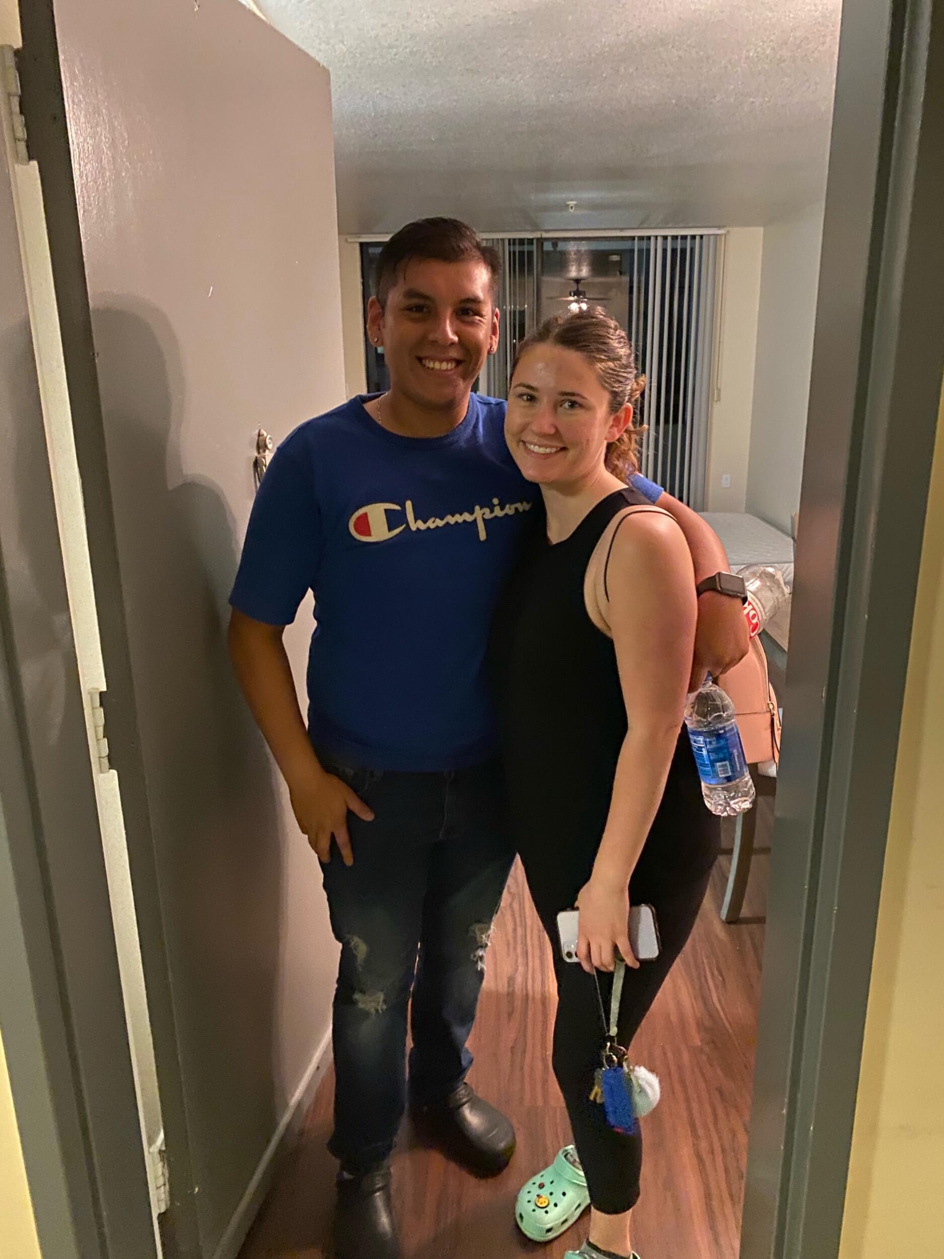 Moving into our first apartment together, classes were just starting to slowly be in person/ hybrid. We were so happy to be living together again!