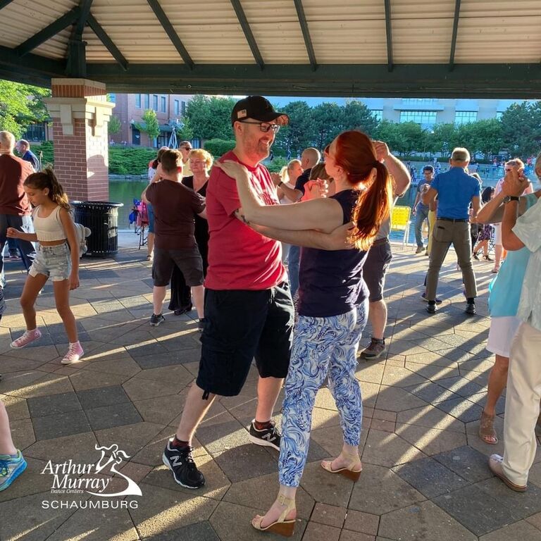 When we became the poster couple for Schaumburg Park District's Dancing in the Park