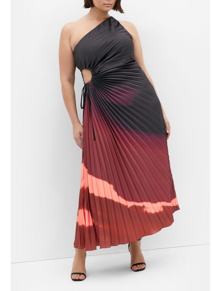 City Chic maxi pleated mother-of-the-bride dress