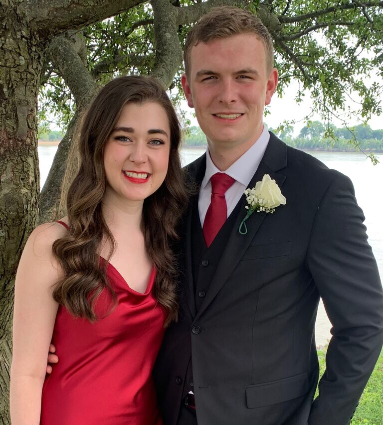 Matthew and Emily at Tom and Mary's wedding. Tom is Matthew's brother, and Mary and Emily have been good friends since high school!