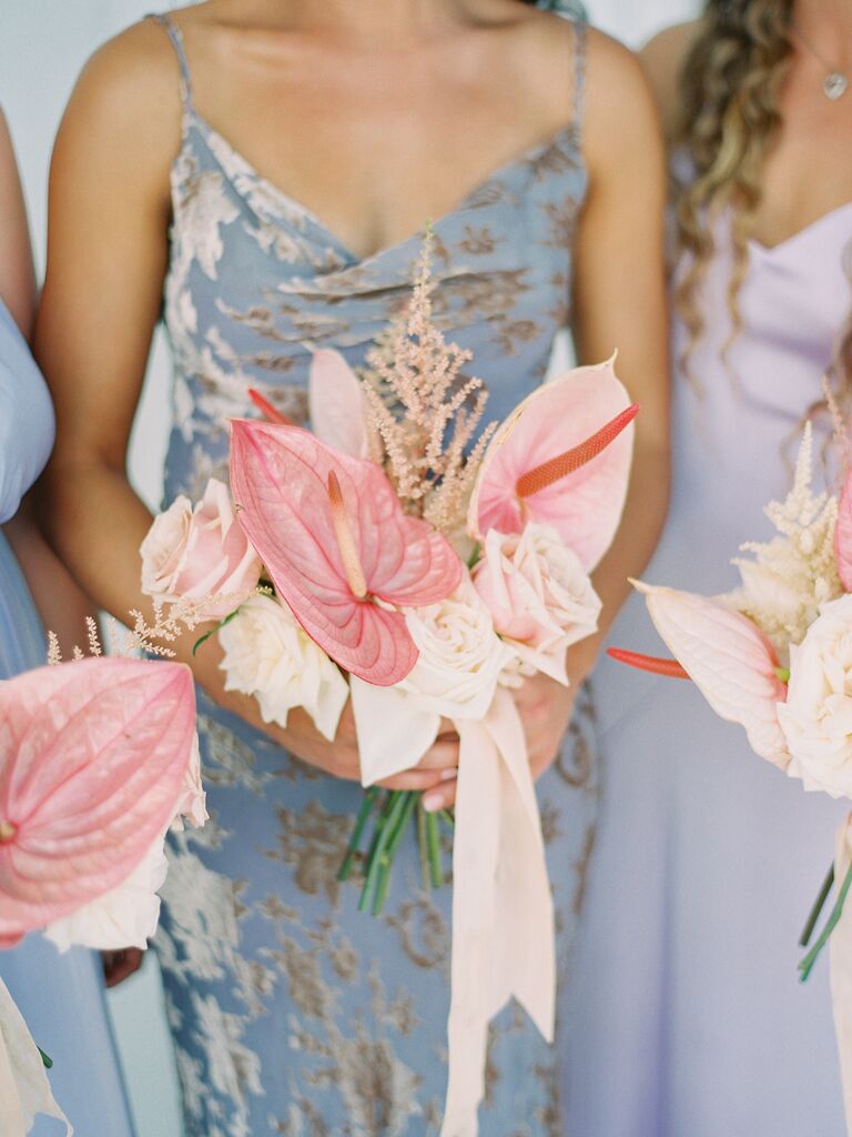 Pink bouquet outlet dresses