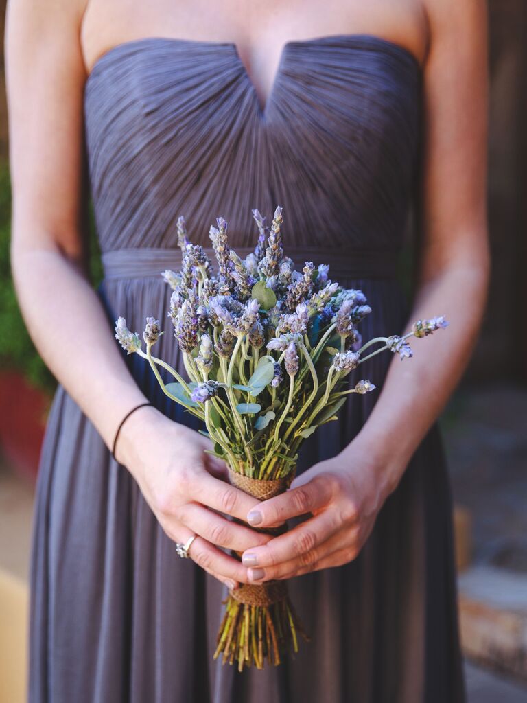 Dried Lavender Bouquet, Wedding, Bridesmaids, Flower Arraignments