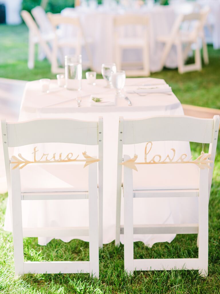 True Love sweetheart chair signs