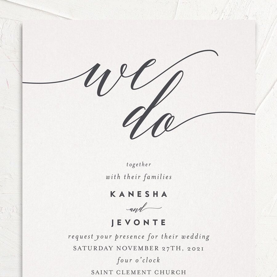 Modern Calligraphy Wedding Invitations WeddingWire