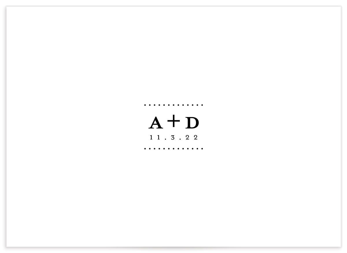 Modern Ampersand Wedding Response Cards back in Pure White