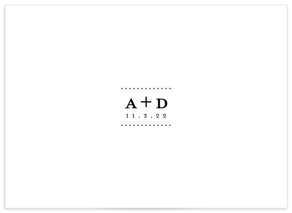 Modern Ampersand Wedding Response Cards back in Pure White