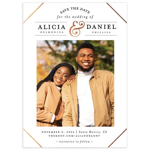 Modern Ampersand Save the Date Cards