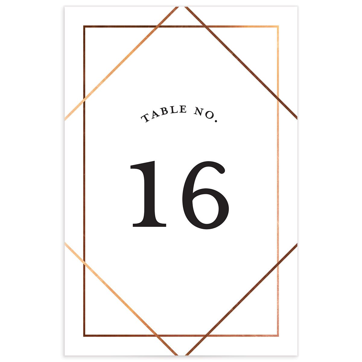 Modern Ampersand Table Numbers front in Pure White