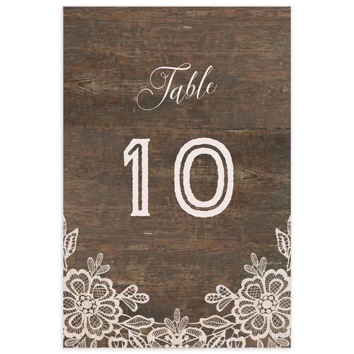 Woodgrain Lace Table Numbers - Falcon