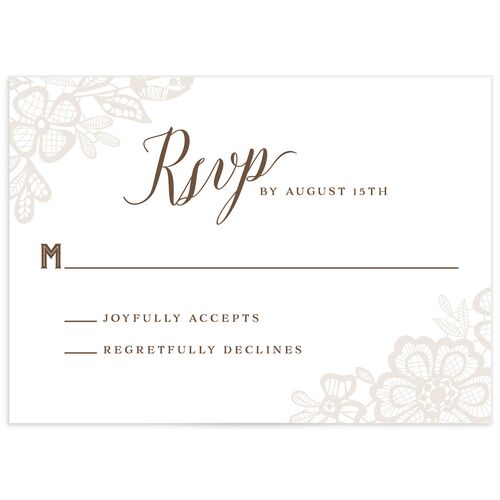 Rustic Lace Wedding Response Cards