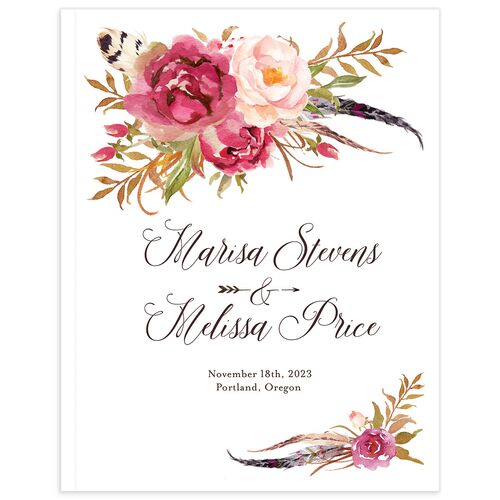 Wildflower Watercolor Wedding Guest Book