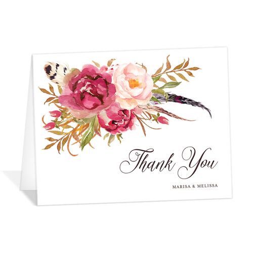 Wildflower Watercolor Thank You Cards