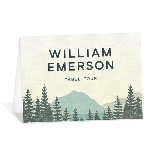 Vintage Mountain Place Cards - Pool