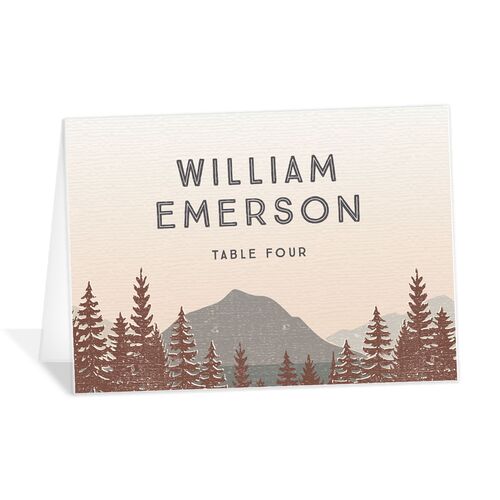 Rustic Mountain Place Cards