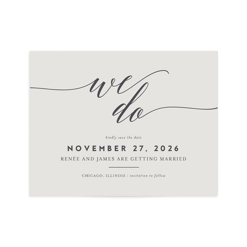 We Do Save the Date Petite Cards - Medieval Grey