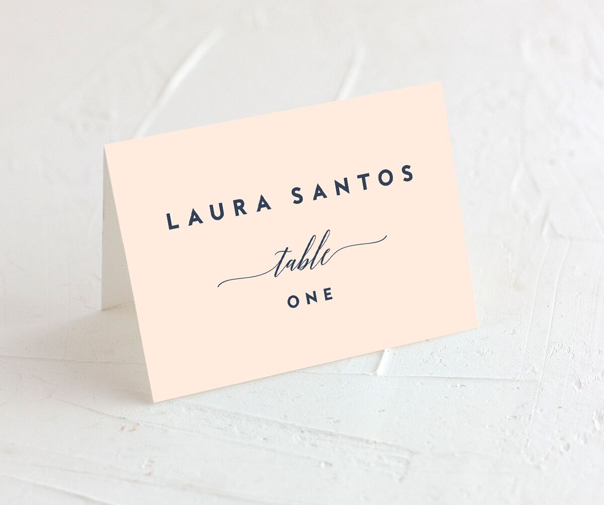 Modern Calligraphy Place Cards front in Rose Pink