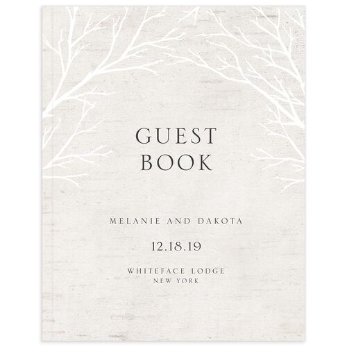 Winter Rustic Wedding Guest Book
