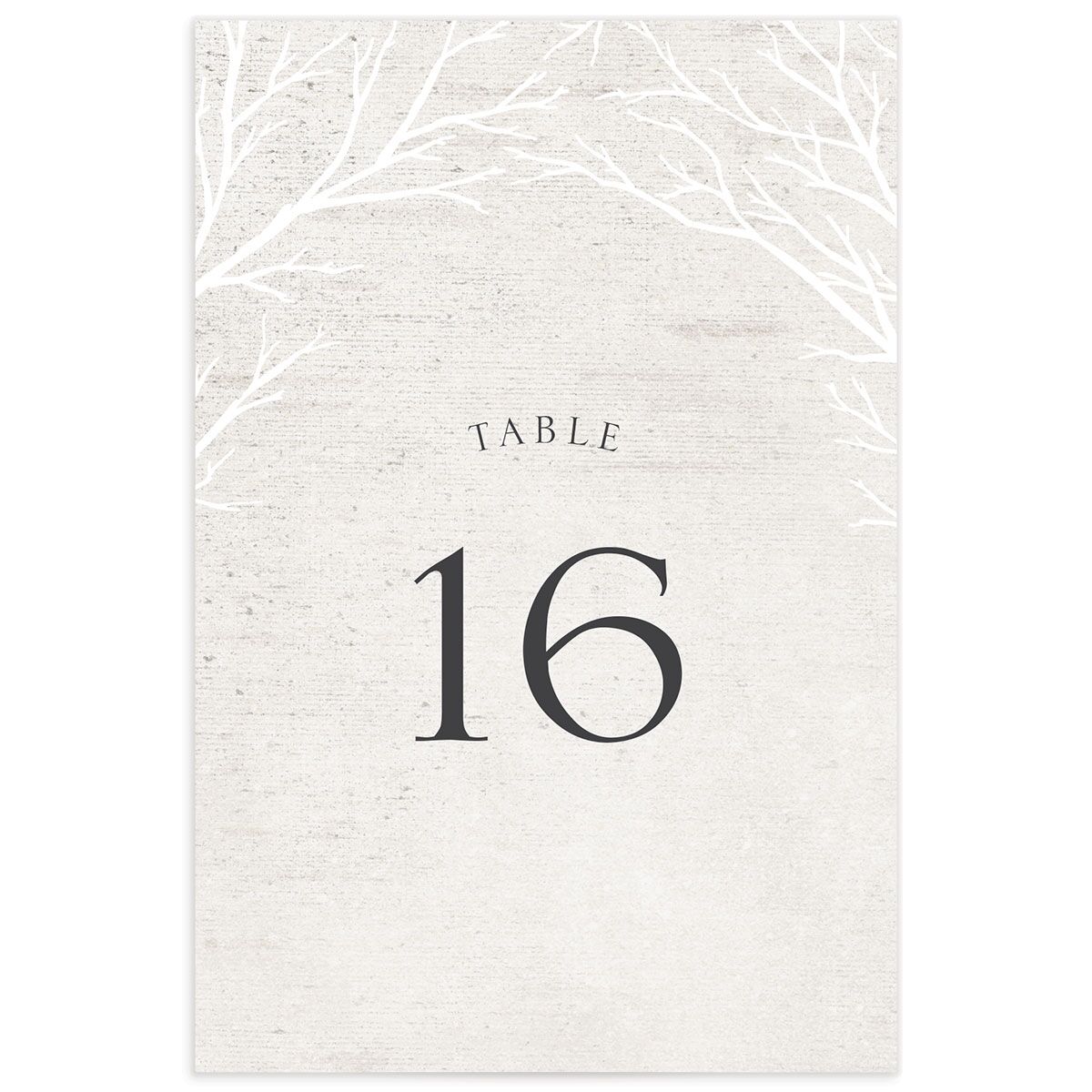 Winter Rustic Table Numbers front in Walnut