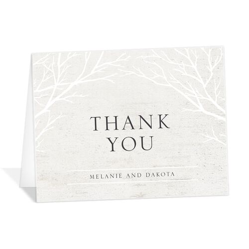 Winter Rustic Thank You Cards