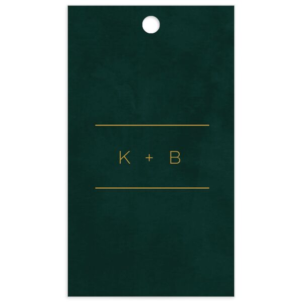Contemporary Script Favor Gift Tags back in Jewel Green