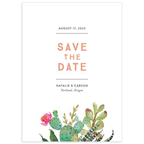 Painted Succulents Save the Date Cards