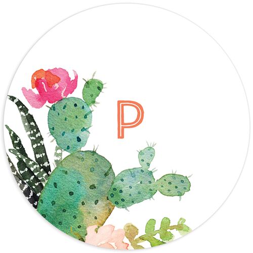 Painted Succulents Wedding Stickers