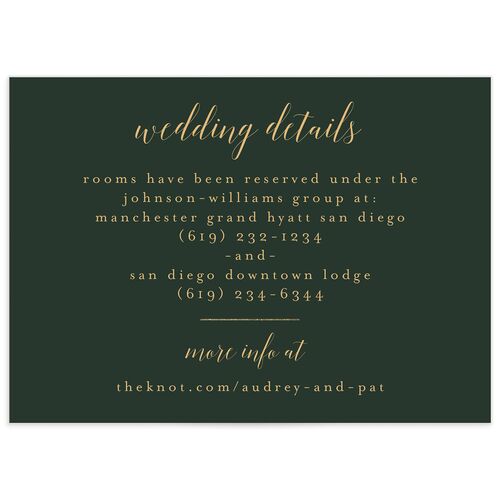 Marble Glamour Wedding Enclosure Cards