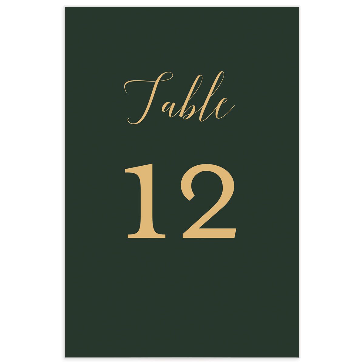 Marble Glamour Table Numbers front in Jewel Green
