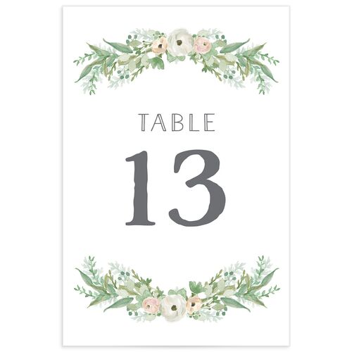 Painted Garland Table Numbers