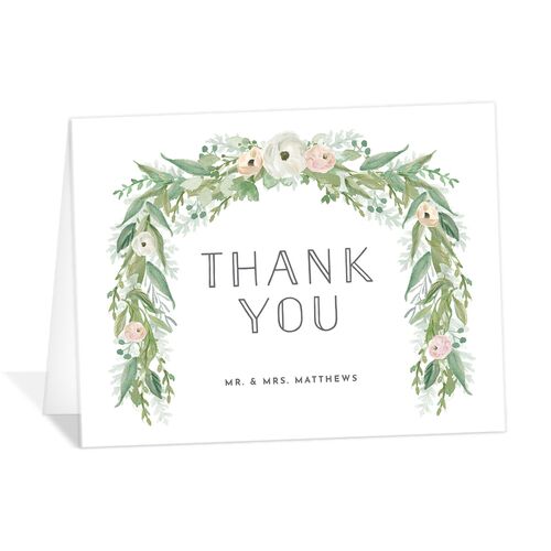 Painted Garland Thank You Cards