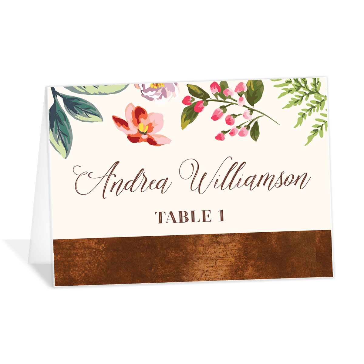 Bold Bouquet Place Cards [object Object] in Cream