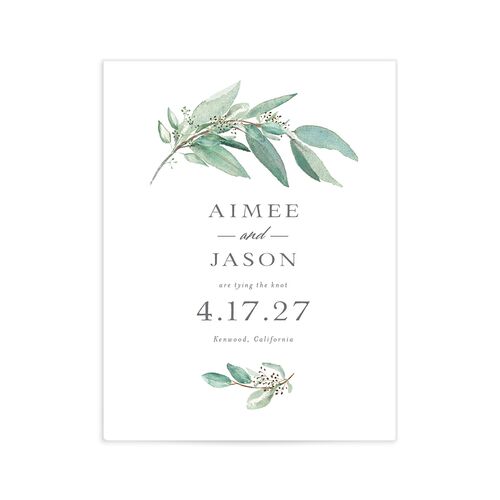 Lush Greenery Save the Date Petite Cards - Eucalyptus