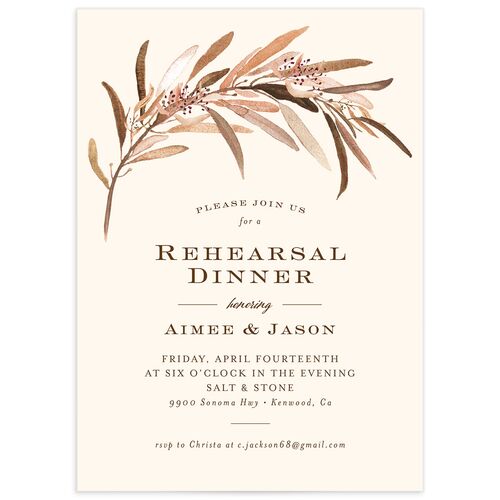 Painted Branch Rehearsal Dinner Invitations