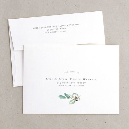 Painted Branch Wedding Invitation Envelopes
